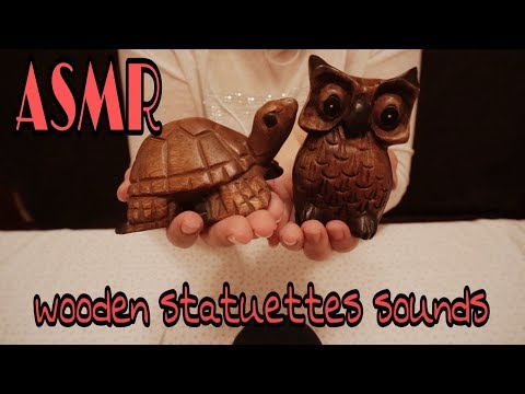 ASMR zvuky dřevěných sošek// ASMR wooden statuettes sounds
