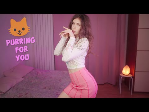 ASMR - Meowing and Purring For You 😻🎧 Girl does Cat Sounds & Mouth Sounds 😘