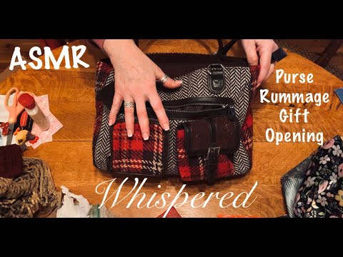 ASMR Purse Rummage (Whispered) Opening gift purses from subscriber.