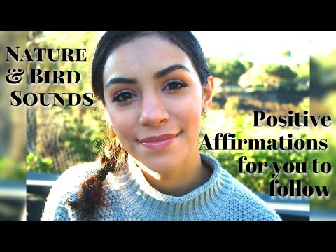 ASMR | Do your Morning Affirmations & your Makeup along with me 💖 | Soft Spoken, Nature Sounds