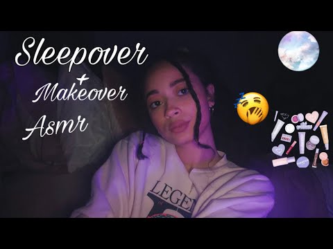 ASMR~ Sleepover Roleplay| Makeover(Whispering,Tapping) ♡ ♡🦋💜🤍✨