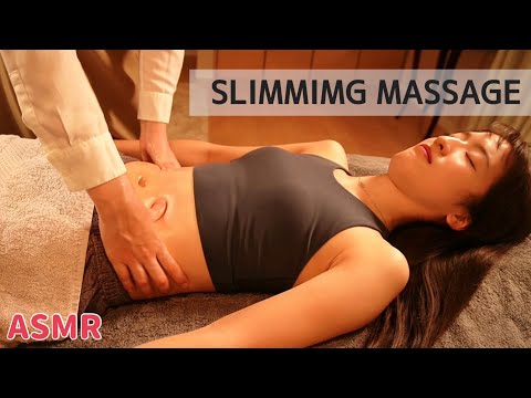 【ASMR】お腹のスリミングマッサージ／Slimming belly massage sounds