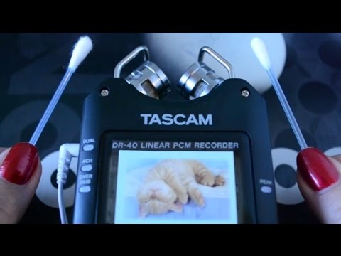 ASMR New Mic Ear Cleaning Test Sounds w/ Tascam Dr-40