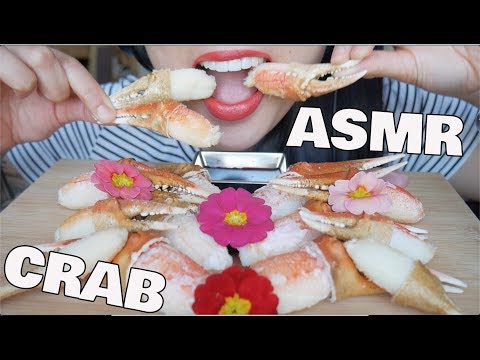 ASMR Crab Claw + Edible Flowers (EATING SOUNDS) | SAS-ASMR