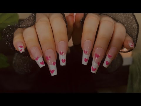 tappy scratchy asmr #18 (long nails) (no talking)