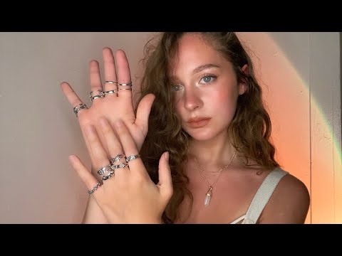 ASMR | Hand Sounds (with & without rings), Up-close Hand Movements and Mouth Sounds