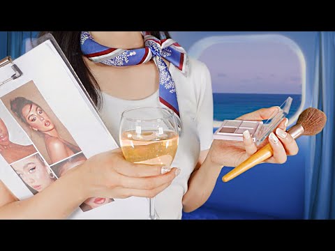 ASMR | Tipsy Cruise Crew Does Your Make Up🍸 | A little fast, Layered Sounds, Roleplay