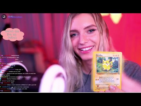 (ASMR) showing off my Pokémon card collection