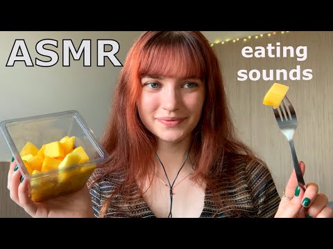 ASMR ~ Mango Eating Sounds + Whispers!