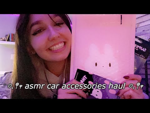 asmr car accessories haul | tapping, gripping, + hand sounds