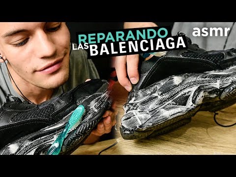 ASMR - Limpiando y "Reparando" mis Zapatos  - ASMR Español - Mol