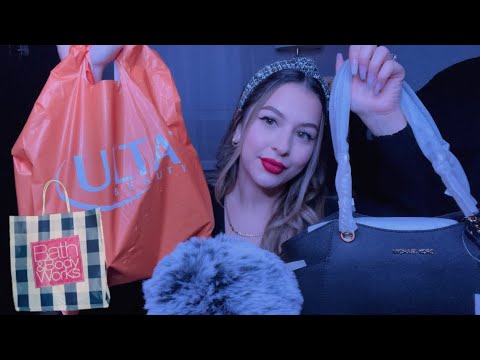 Asmr Christmas gift shopping haul 🎁🤶 tingly tapping & whispers