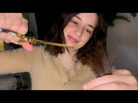 ASMR| Relaxing Haircut and Brushing (Extensions, Soft Spoken, Personal Attention)
