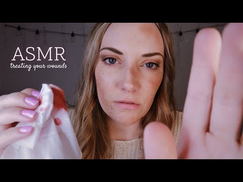 [ASMR] Treating Your Wounds Roleplay | personal attention, face touching, whispering