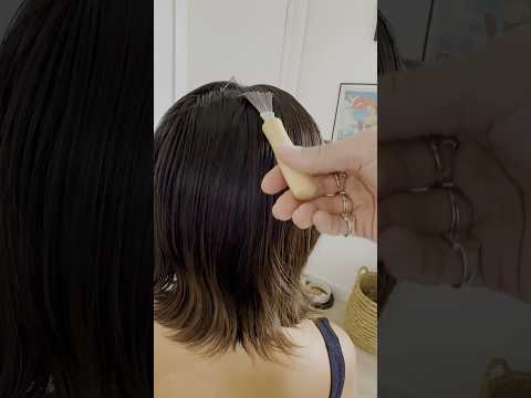 ASMR| combing cortney's hair with a mini metal rake