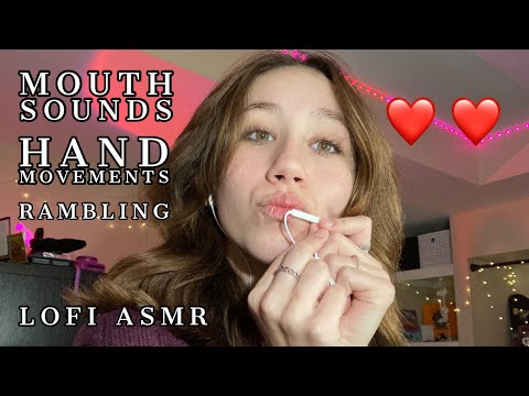 ASMR | fast mouth sounds, hand movements, and rambling! (just got home from mini vacation!)