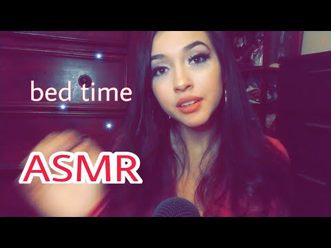 ASMR| Getting you ready for bed😴  Tingly hair brushing/gentle tapping/mouth sounds 👄