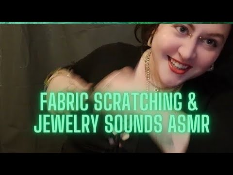 ASMR Fabric Scratching 🖤 ✨️ ASMR Fast and Aggressive Clothes Scratching and Jewelry Sounds ✨️