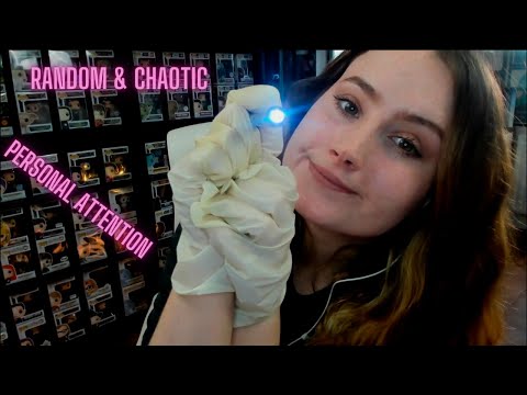 ASMR - SUPER RANDOM AND CHAOTIC PERSONAL ATTENTION - Weird and wonderful triggers