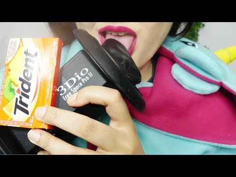 ASMR 3DIO Ear Licking + Gum Chewing Sounds