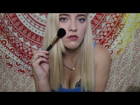 ASMR Face Brushing || Personal Attention || Plastic Tapping