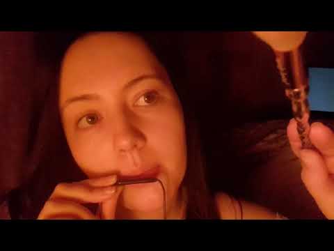 ASMR by Emma Mouth Sounds and Brushing your Face