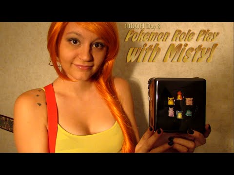 ASMR 10DOH Day 8: Pokemon Misty Role Play (Binaural Close Whispers, Mouth Sounds, Tongue Clicking)