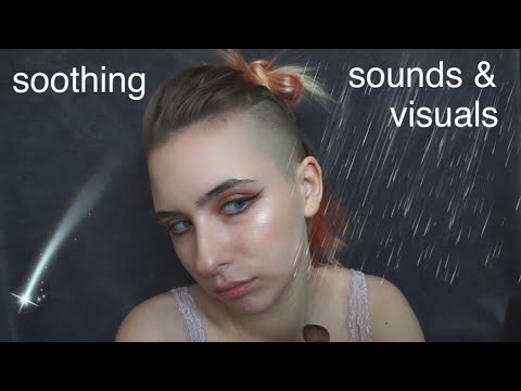 ASMR - GRWM | Layered inaudible whispering + rain sounds, makeup sounds, visuals