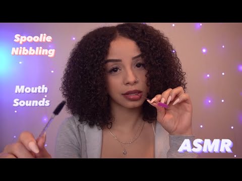 ASMR Spoolie Nibbling + Wet Mouth Sounds & Rambles 💗🖤