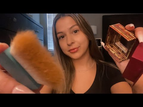 ASMR doing your makeup fast and aggressive but ✨LOFI✨ + camera tapping & nail tapping