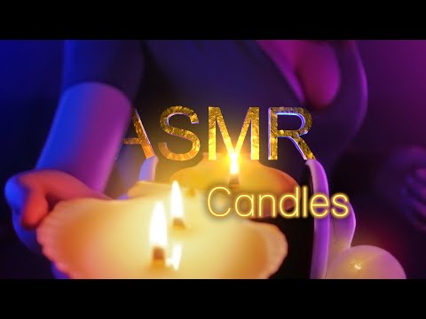ASMR CANDLES WITH SINGING WICK * NO TALKING * 100% TINGLES AND RELAXATION