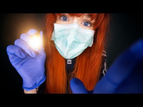 ASMR - EASY EYE EXAM w/ Repeating words, mouth sounds, inaudible