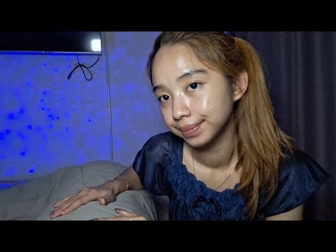 ASMR back massage ROLEPLAY (layered sounds & relaxation music🩵)