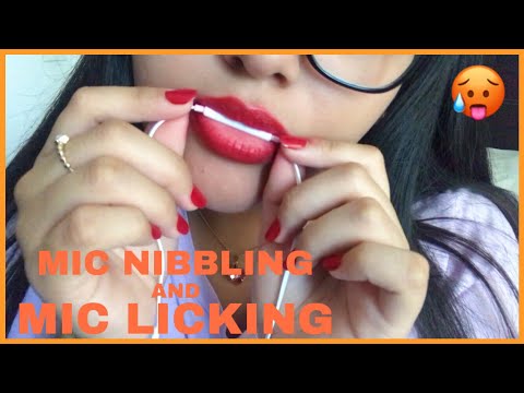 MIC NIBBLING AND MIC LICKING ASMR 💦👅 MOUTH SOUNDS (NO TALKING)