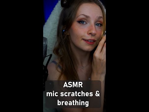ASMR mic scratches & breathing ❤️ #shorts #asmr