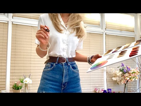 ASMR hair model - teaching a student how to cut, color and style your hair ❤️