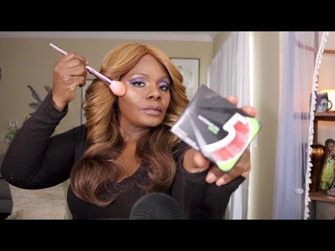 Makeup Chewing Gum ASMR  Mixing Estee Lauder & Tarte Full Look