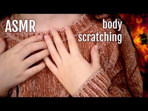 ASMR Body scratching with chenille sweater 🌸 chest, fabric sounds (no talking)