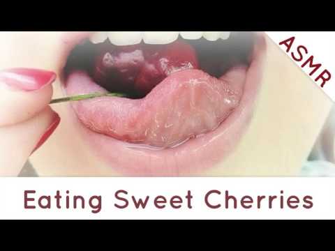 Binaural ASMR Eating Sweet Cherries l Mouth Sounds, Eating Sounds