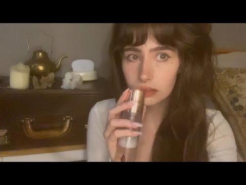 ASMR doing your makeup directly on the camera