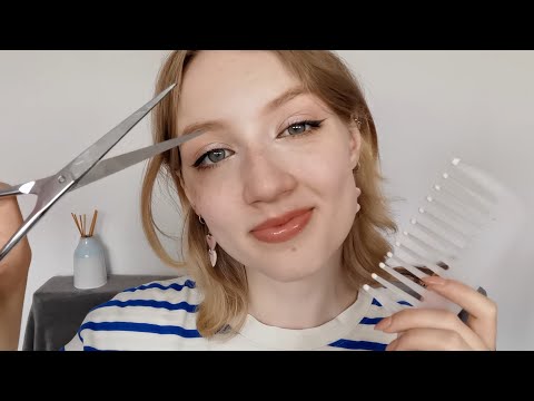 [ASMR] Curly hair routine, wash and cut 💇‍♀️🚿~ soft spoken, layered sounds