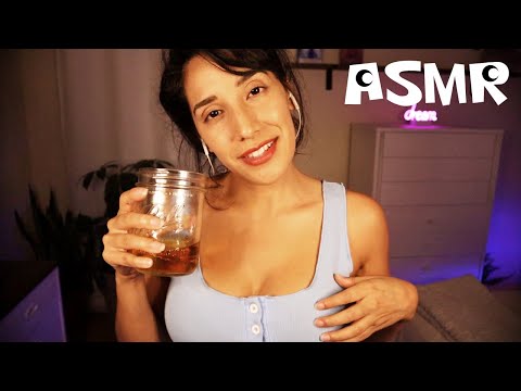 ASMR Girlfriend Helps You with Anxiety | Shirt Scratching | Throat Sounds | Gurgle | Relax