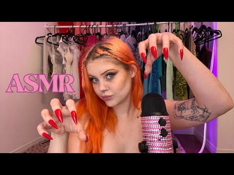 ASMR | Halloween/Fall Trigger Words + Reverse Mic Scratching/Tapping With Long Nails 👻 ✨