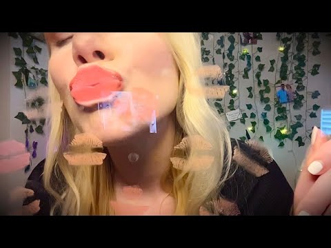 Kiss Stains On YOUR Screen ASMR| Up Close💋 Mouth Sounds, Soft Tip Tapping, Counting