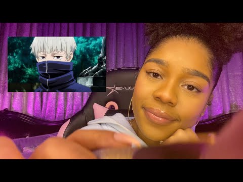 ANIME ASMR- Cursed Speech + Face Brushing 🥰✨ (TINGLY RANDOM PHRASES | PERSONAL ATTENTION) 🟣