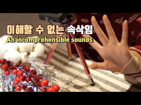 [ASMR] Ear to ear a parody of Inaudible sounds with camera brushing / 이해할 수 없는 속삭임