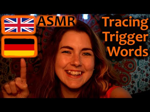 ASMR English/ Deutsch: Tracing Trigger Words! ~~Relaxing Whispers/ Entspannendes Flüstern~~
