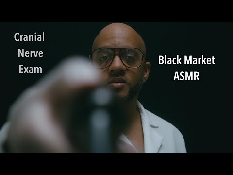 ASMR Cranial Nerve Exam on the BLACK MARKET | ASSERTIVE (rude?) Dr. Examines You