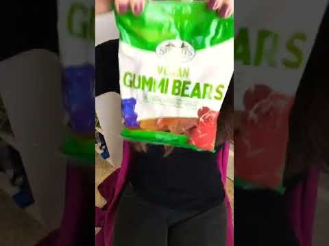 ASMR gummy bears ARRIVED shake shook package grab squish unboxing open vegan #shorts satisfying