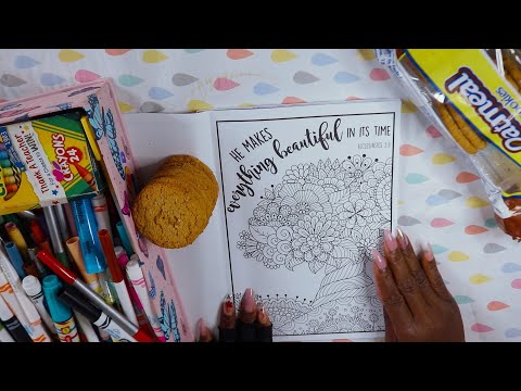 HE MAKES EVERYTHING BEAUTIFUL COLORING | OATMEAL COOKIES ASMR EATING SOUNDS